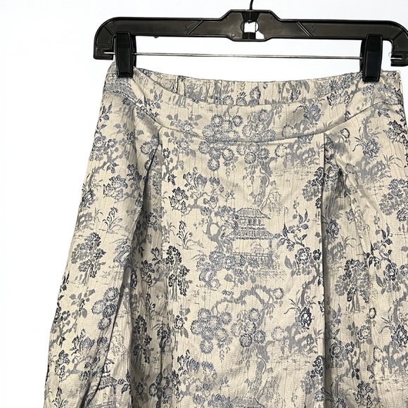 Baltic Born Jeanne Pleated Midi Skirt Cottagecore Boho Blue and Pearl SZ M - Picture 5 of 10